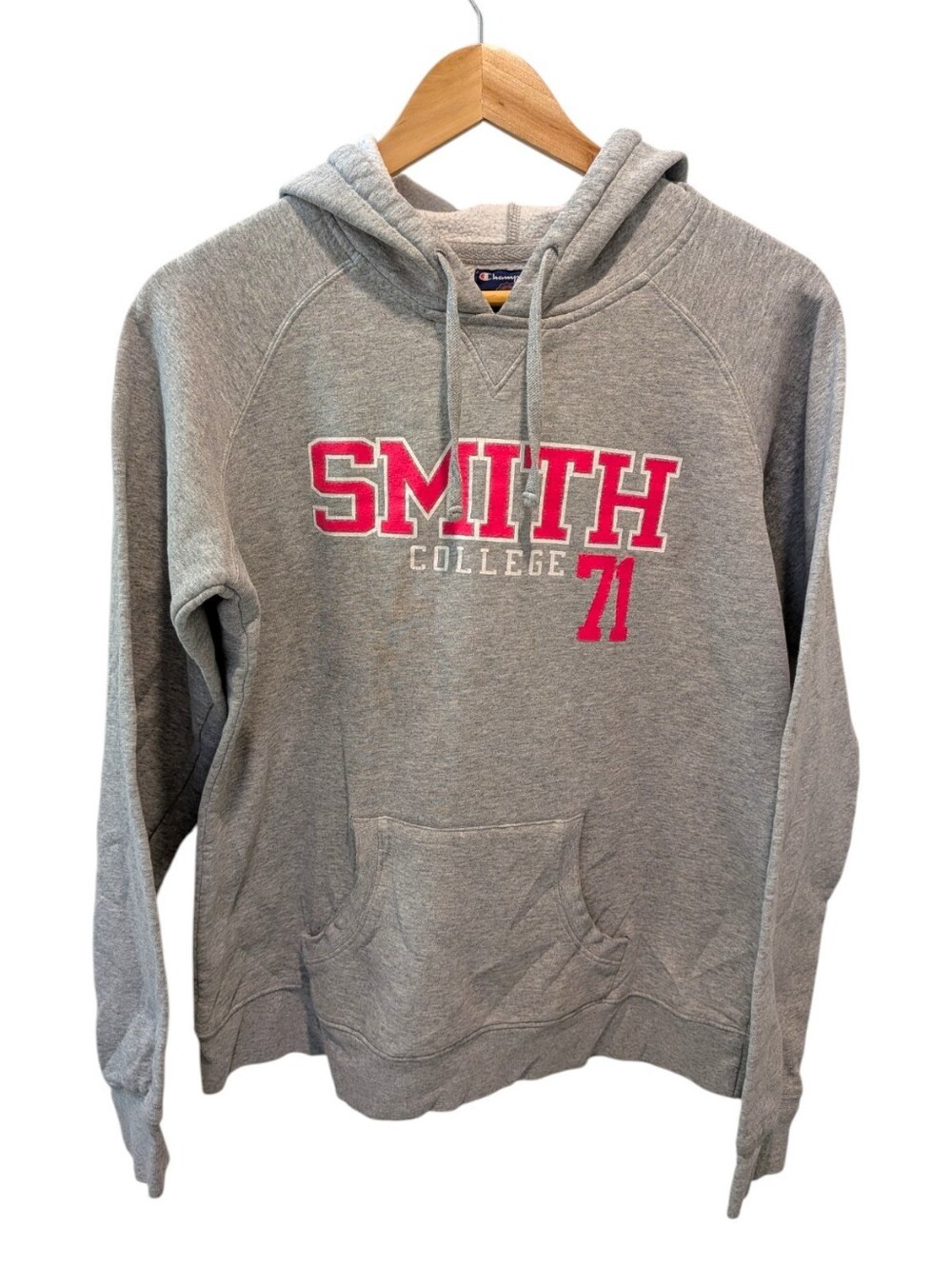 Smith College Champion Hoodie Grey Vintage Collegiate Sweatshirt XL Sportswear
